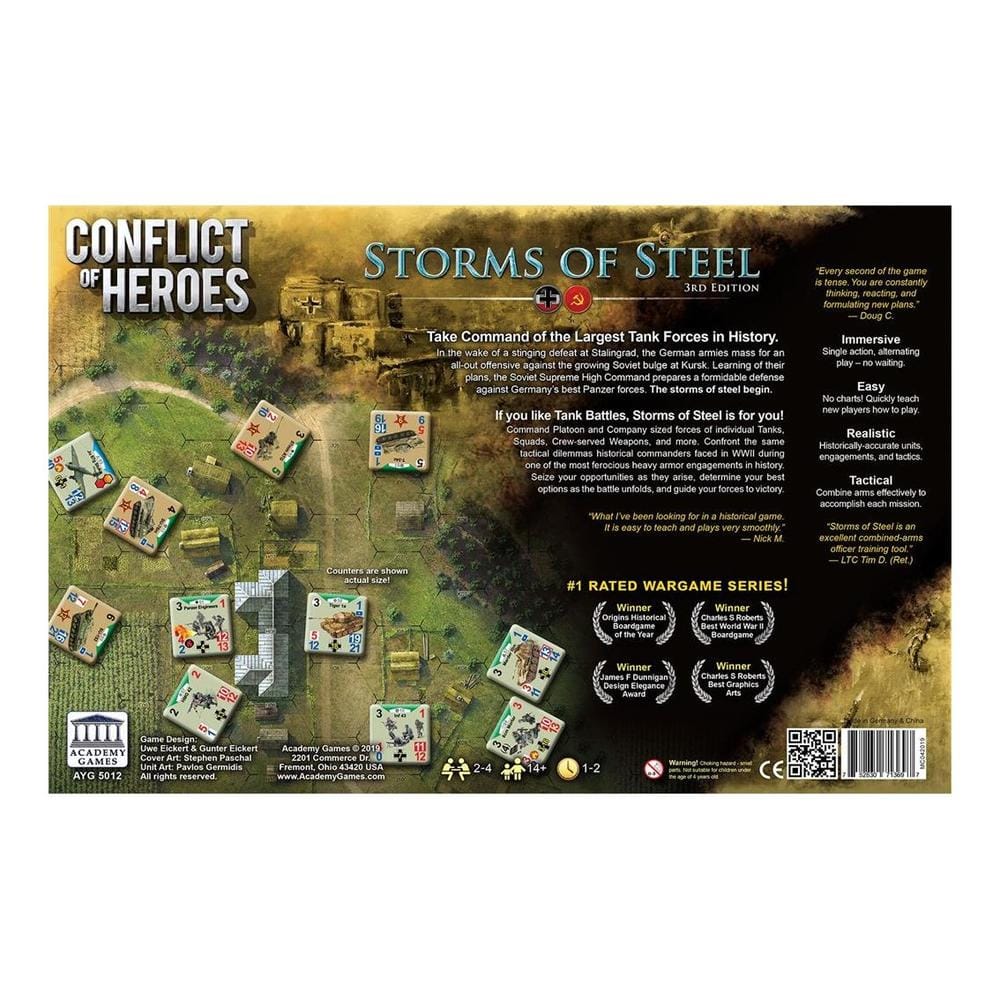 CONFLICT OF HEROES STORMS OF STEEL 3ª EDICION EDAD RECOMENDADA 14 AñOS IDIOMA INGLES - Imagen 3
