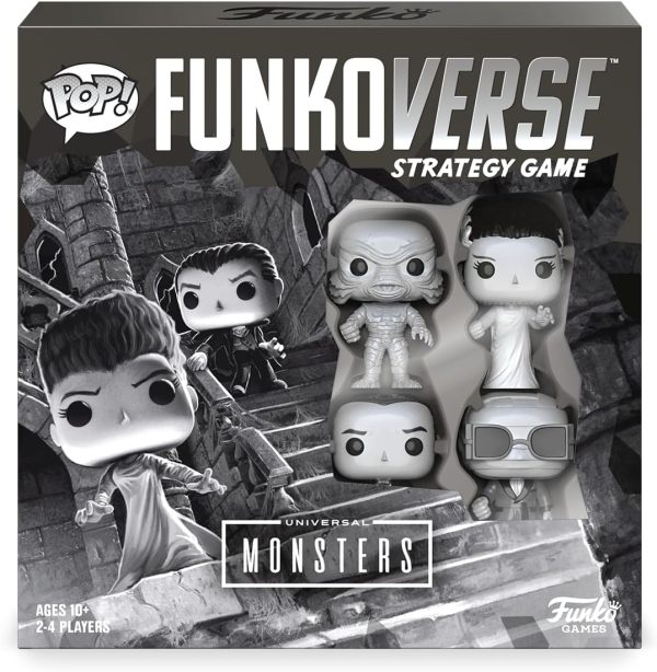 JUEGO DE MESA FUNKOVERSE UNIVERSAL MONSTER CON 4 FIGURAS