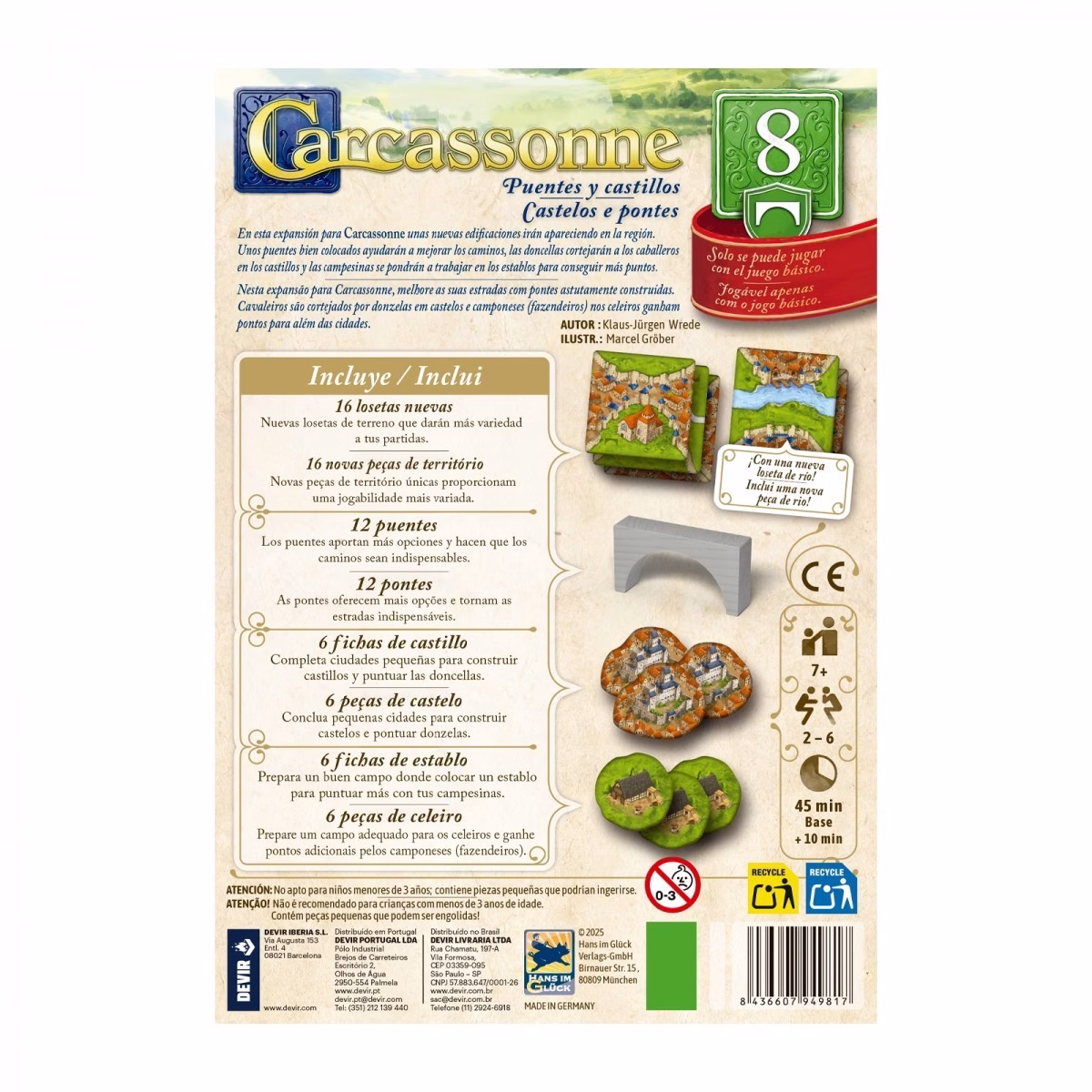 CARCASSONNE EXP.8 - PUENTES Y CASTILLOS - Imagen 2