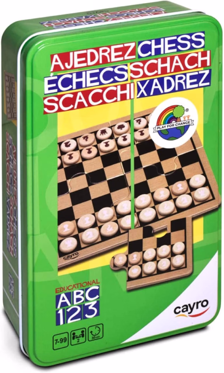 AJEDREZ TRAVEL CAJA METAL FSC 100%