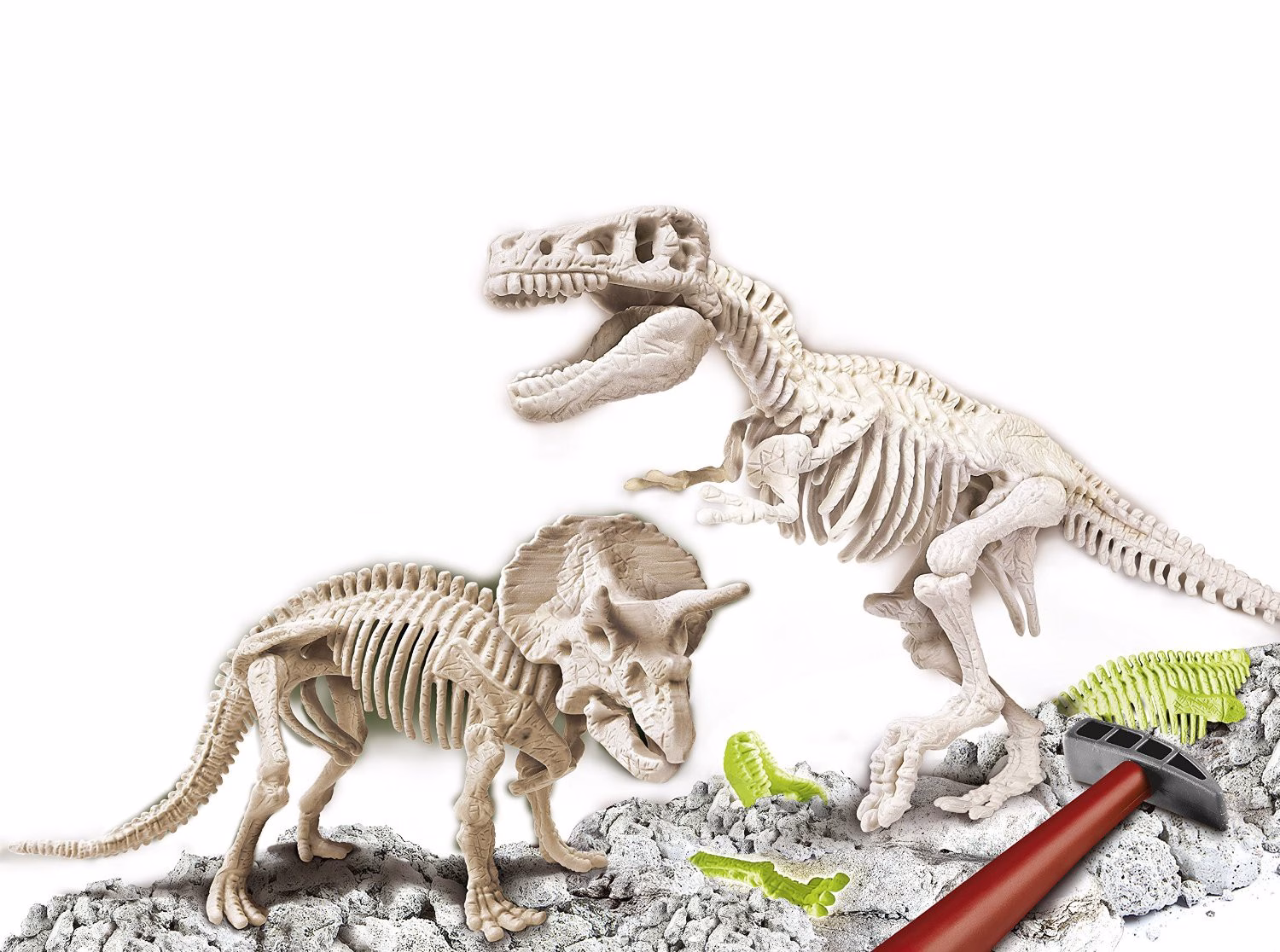 ARQUEOJUGANDO 2 EN 1 T-REX Y TRICERATOPS FLUORESCENTE - Imagen 3
