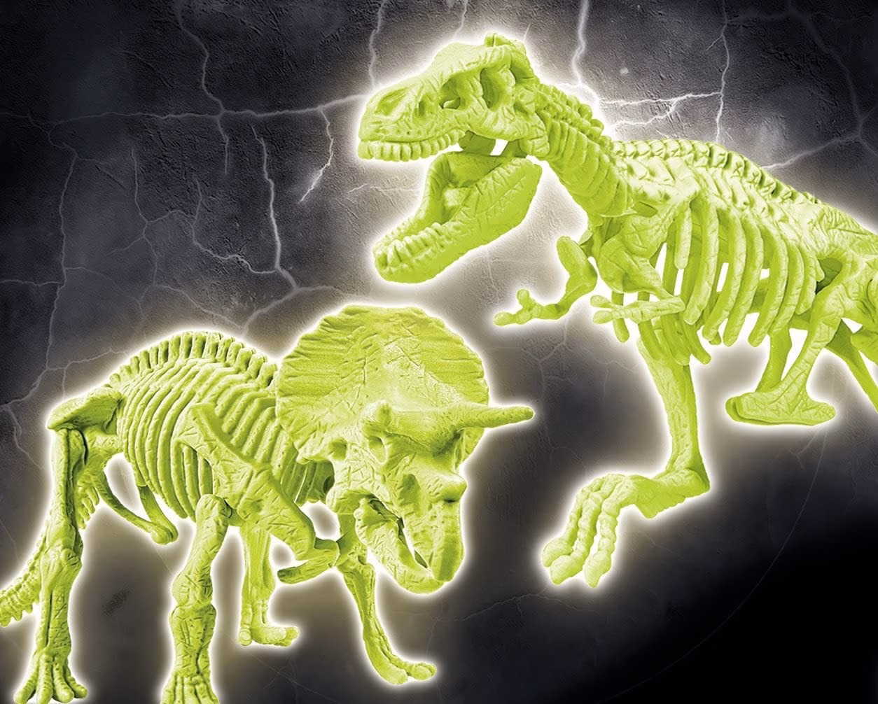ARQUEOJUGANDO 2 EN 1 T-REX Y TRICERATOPS FLUORESCENTE - Imagen 5