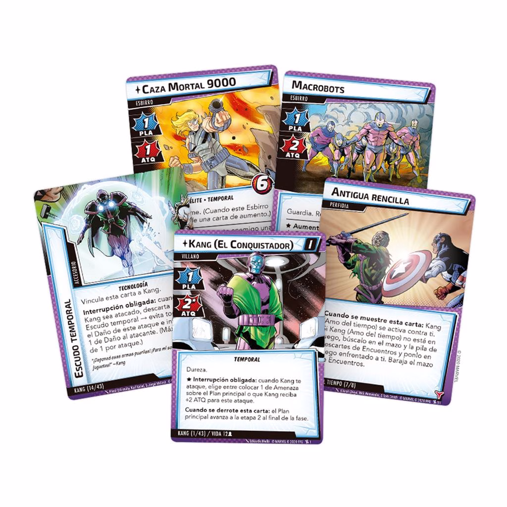 MARVEL CHAMPIONS: ANTIGUO Y FUTURO KANG 73 CARTAS PEGI 14 - Imagen 2