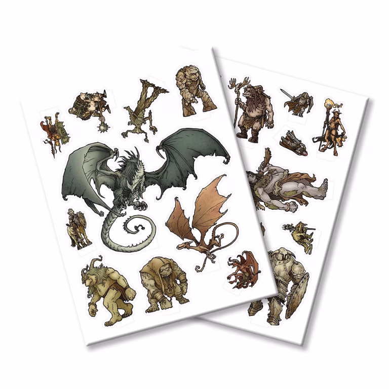 DRAGONBANE: PEONES DEL BESTIARIO + MAPA