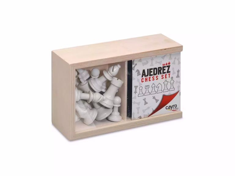 ACCESORIOS AJEDREZ Nº4 EN CAJA DE MADERA