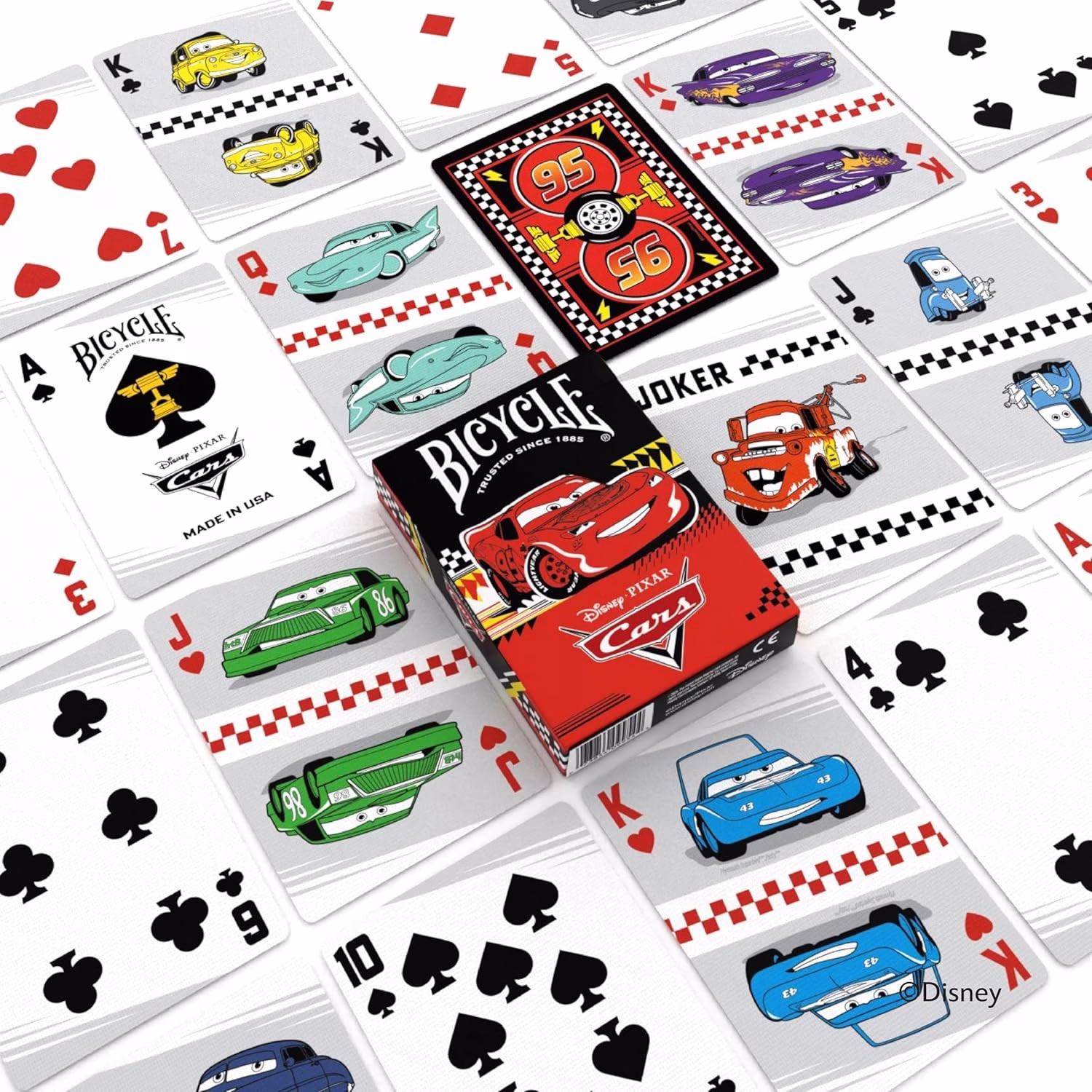 NAIPES - BARAJA BICYCLE DISNEY CARS - Imagen 2